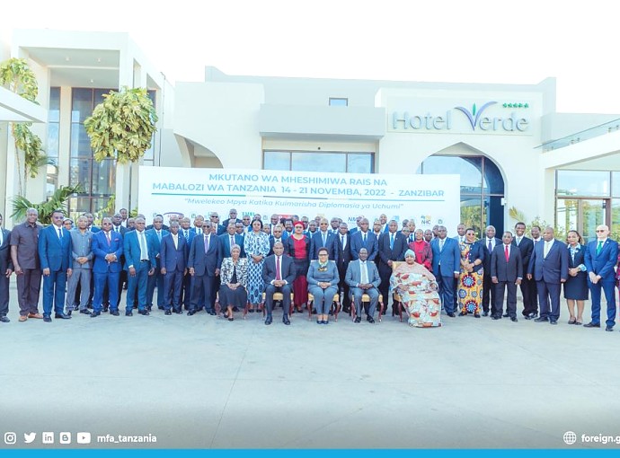 Tanzania Ambassadors and the leadership of the Ministry of Foreign Affairs and East African Cooperation (MoFAEAC), Tanzania.