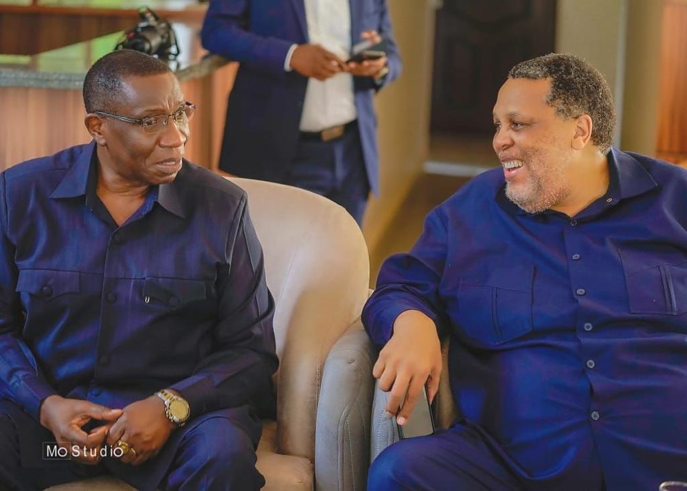 H. E. Dr. Benson Alfred Bana with H. E. Thami D. Mseleku, High Commissioner of South Africa.