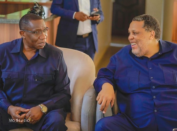 H. E. Dr. Benson Alfred Bana with H. E. Thami D. Mseleku, High Commissioner of South Africa.