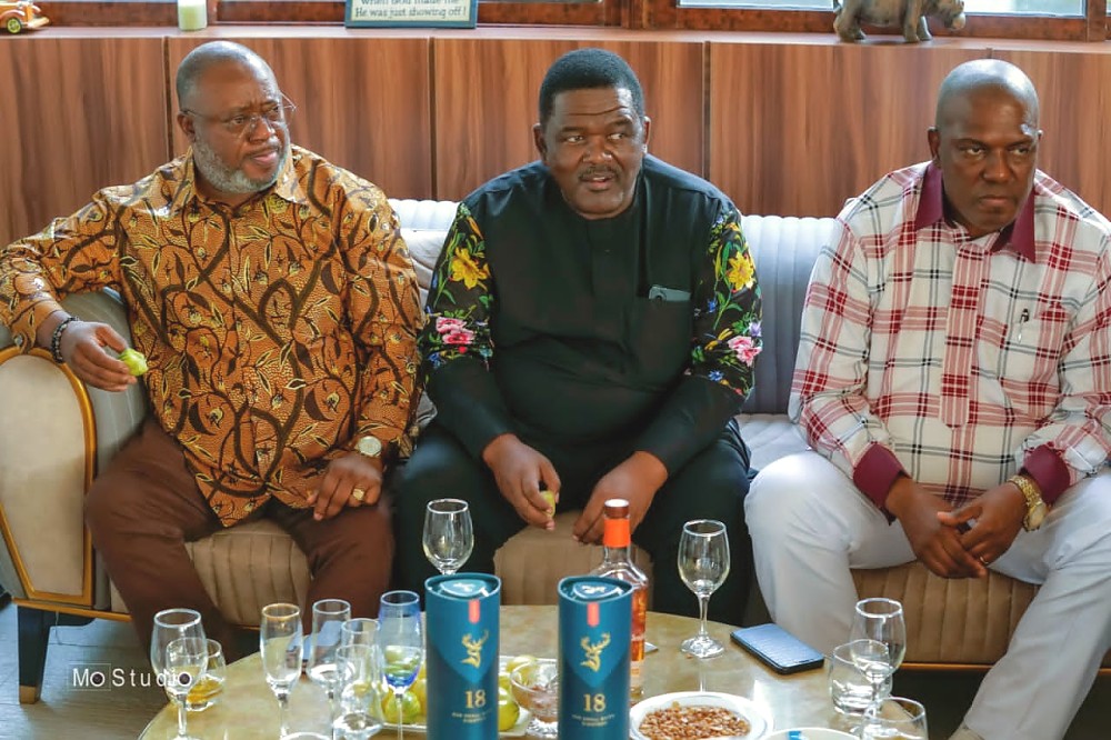 Ambassador of Equatorial Guinea, H. E. Francisco Edu Ngusa MANGUE, Ambassador of Namibia, H. E. Humphrey Geiseb and outgoing Ambassador of Angola, H. E. Amb. Eustaquio Januario Quibato.