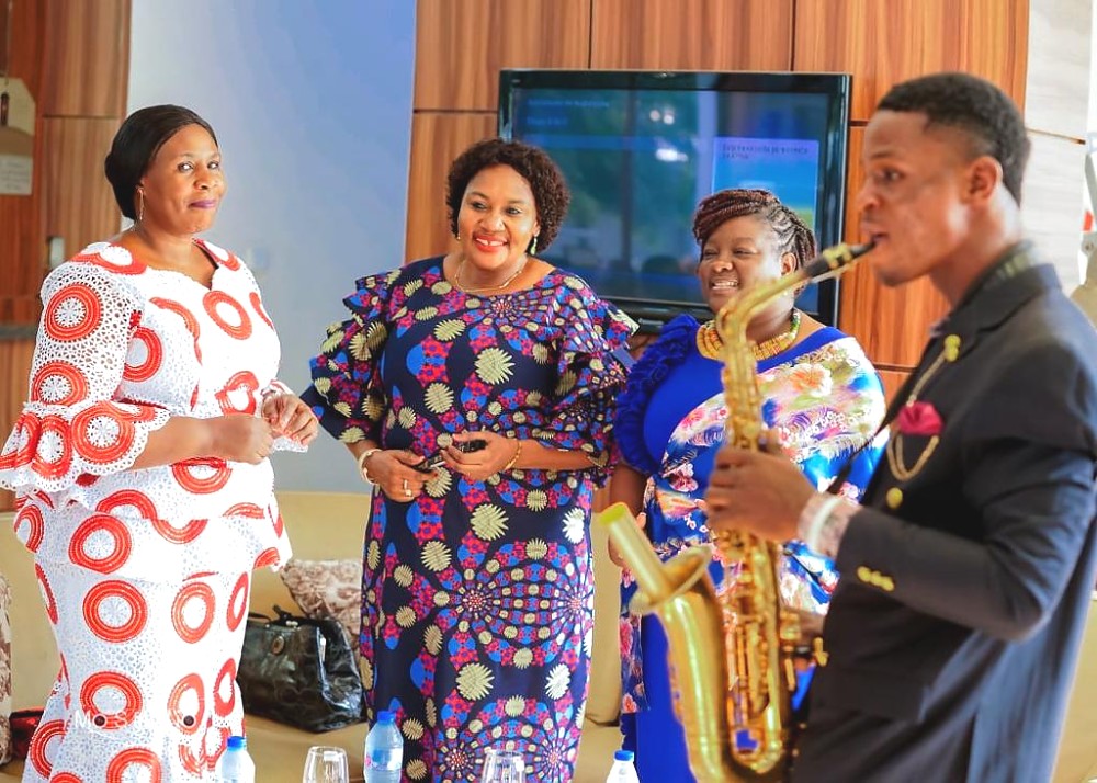 Spouses of Ambassadors of Tanzania, Angola and Namibia at the event.