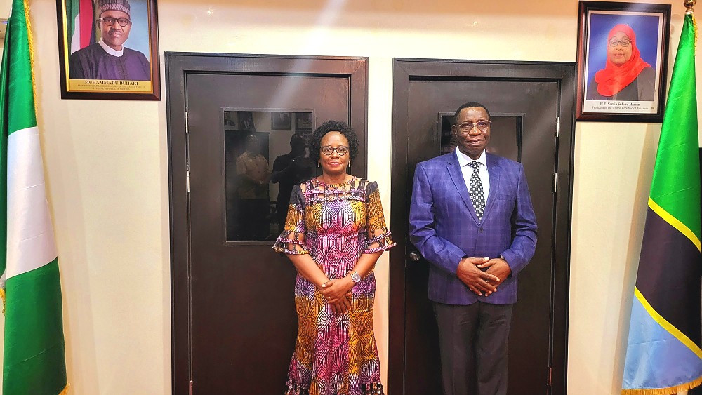 H. E. Dr.  Benson Alfred Bana with Hon. Mrs. Lucy Kabyemera