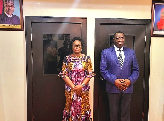 H. E. Dr.  Benson Alfred Bana with Hon. Mrs. Lucy Kabyemera