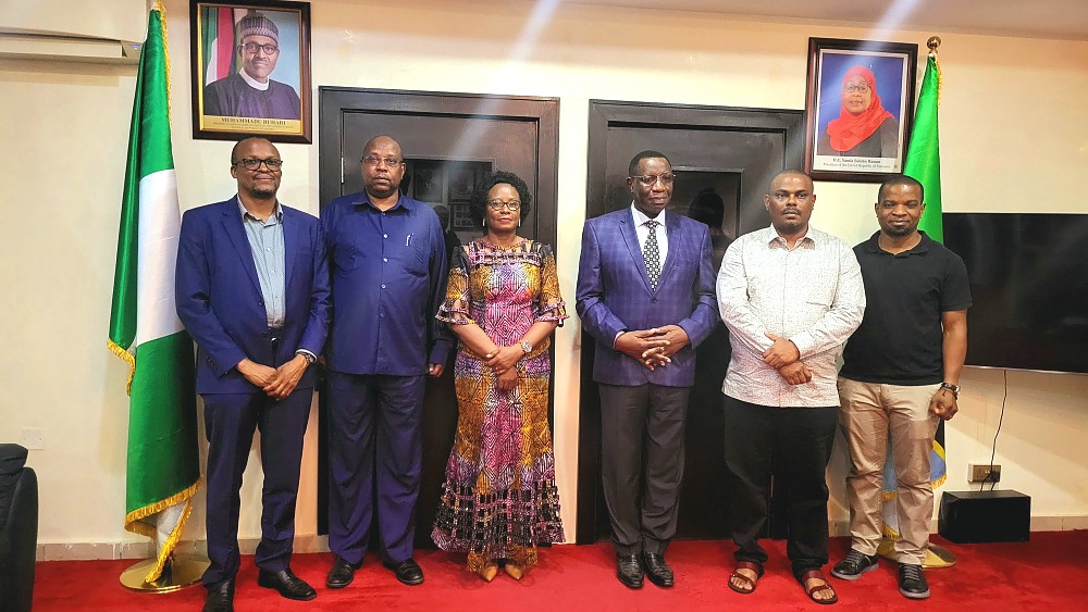 H. E. Dr.  Benson Alfred Bana with Hon. Mrs. Lucy Kabyemera and her delegation