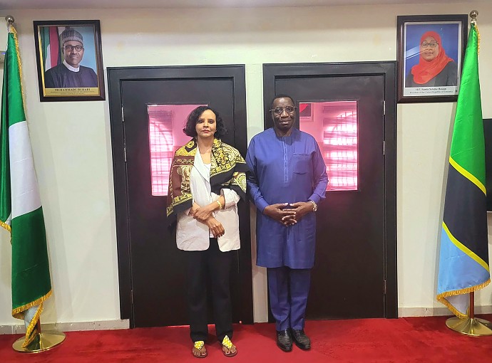 H.E. Dr Benson Alfred Bana with Dr. Halima Noor Abdi