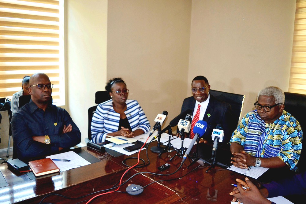 His Excellency, Dr. Benson Alfred Bana addressing the meeting.