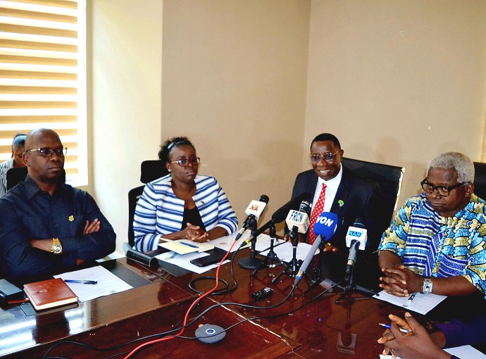 His Excellency, Dr. Benson Alfred Bana addressing the meeting.