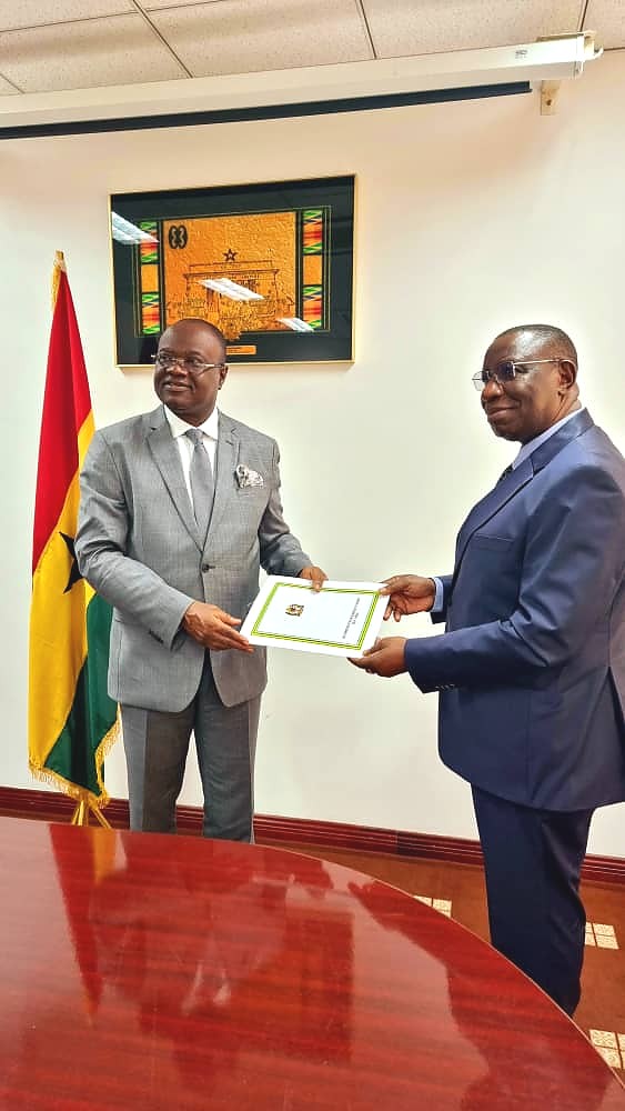 H. E. Dr. Benson Alfred Bana with Hon. Kwaku Ampratwum-Sarpong (MP)