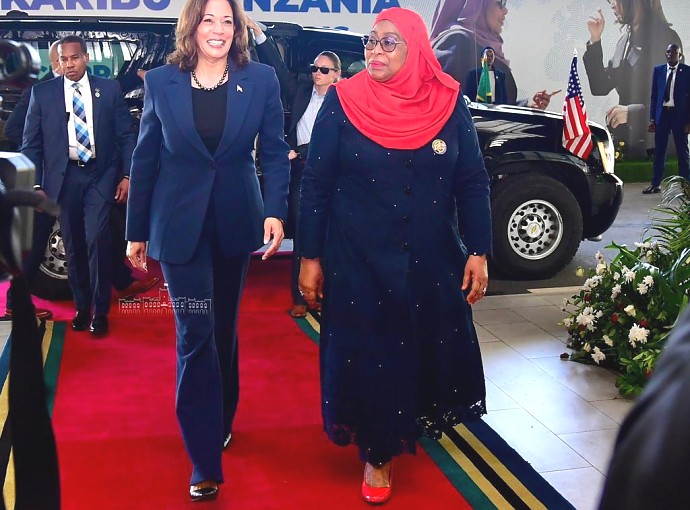 H. E. Dr. Samia Suluhu Hassan and VP Kamila Harris